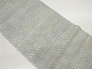 紗 変わり織亀甲尽くし模様織出し名古屋帯